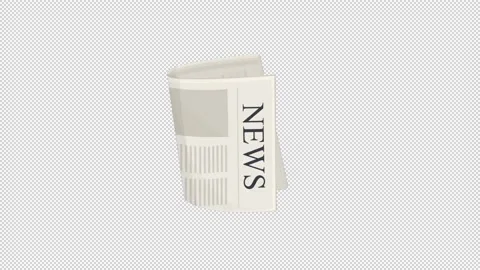 Newspaper. Animation of news in a newspaper. Cartoon Stock Footage