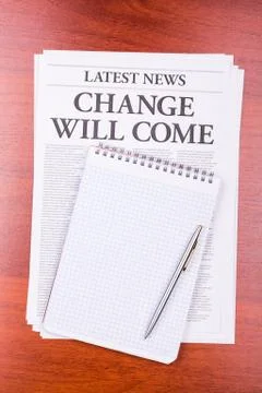 The newspaper change will come Stock Photos