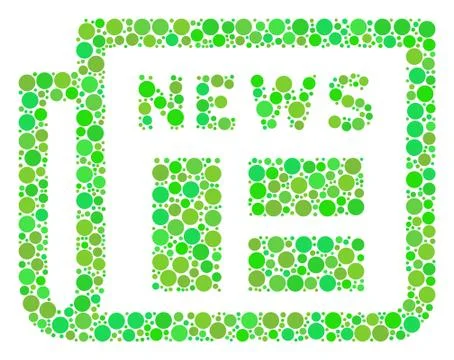 Newspaper Composition of Circles Illustrazione stock