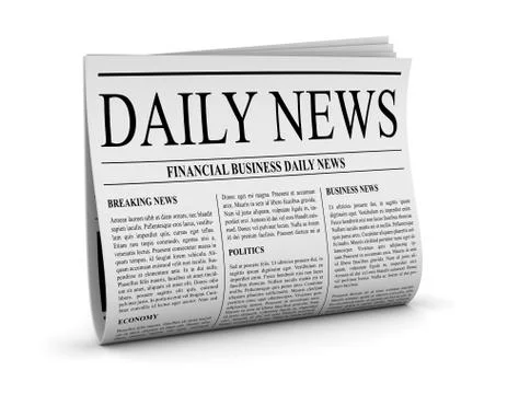 Newspaper concept  3d illustration Stock Illustration