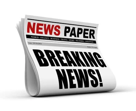 Newspaper concept 3d illustration Stock Illustration