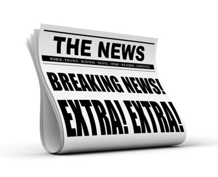 Newspaper concept 3d illustration Stock Illustration