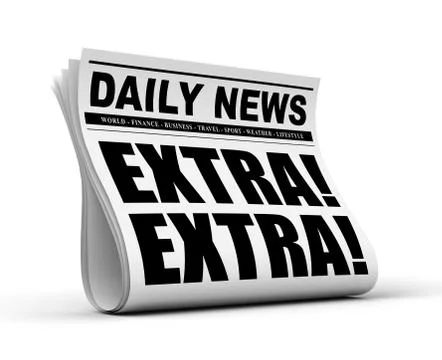 Newspaper concept 3d illustration Stock Illustration