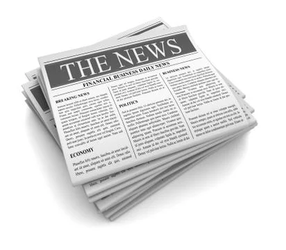 Newspaper concept illustration Ilustração Stock