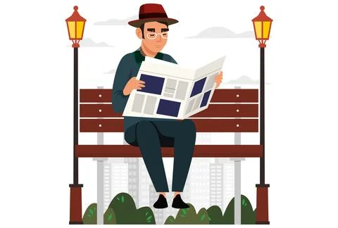Newspaper Concept Illustration Illustrazione stock
