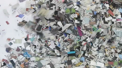 Newspaper confetti Stock Footage 343245396