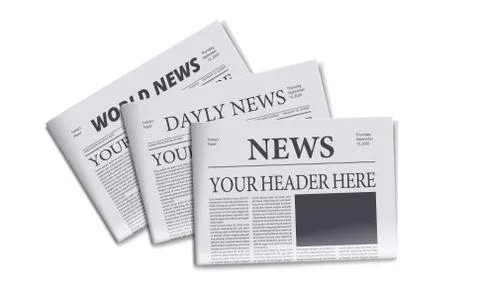 Newspaper With Copy Space For Your Text Stock Illustration
