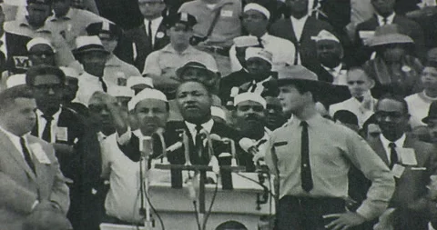 Newspaper Coverage of MLK, "I Have Dream Speech" 1963 Washington DC Stock Footage