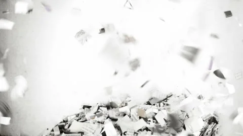 Newspaper cut up fly Stock Footage 324735073