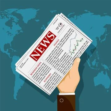 Newspaper with daily press Stock Illustration