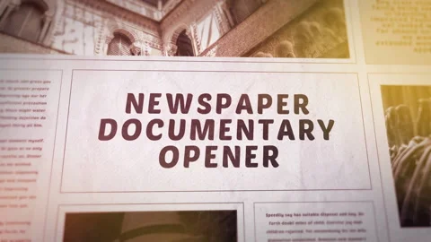 Newspaper Documentary Opener 库存 After Effects