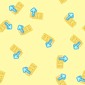 Newspaper download file vector seamless pattern Stock Illustration