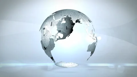 Newspaper Earth Video stock 164914809