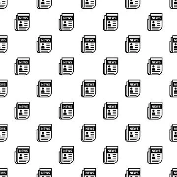 Newspaper election pattern seamless vector Stock Illustration