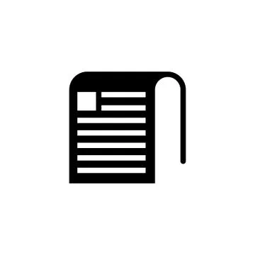 Newspaper Flat Vector Icon Stock Illustration