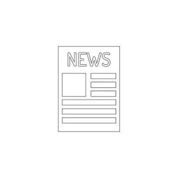 Newspaper. flat vector icon Stock Illustration