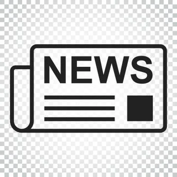 Newspaper flat vector icon. News symbol logo illustration. Business concept s Stock Illustration