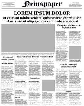 Newspaper front page Stock-Illustration