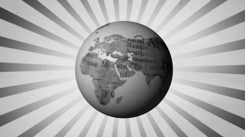 Newspaper globe Stock Footage 1107543