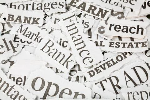 Newspaper Headlines Stock Photos