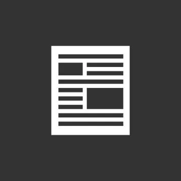 Newspaper icon on the background. Vector illustration. EPS 10 Stock Illustration