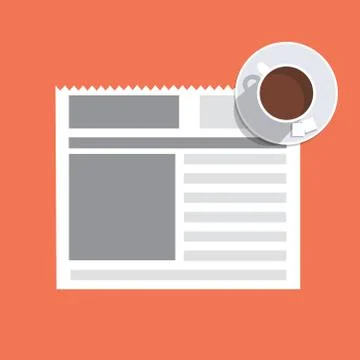 Newspaper icon on the background. Vector illustration. EPS 10 Stock Illustration