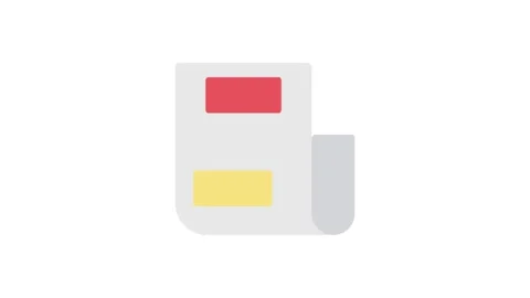Newspaper icon featuring a prominent red button, symbolizing news alerts or.. Stock Footage 333550612