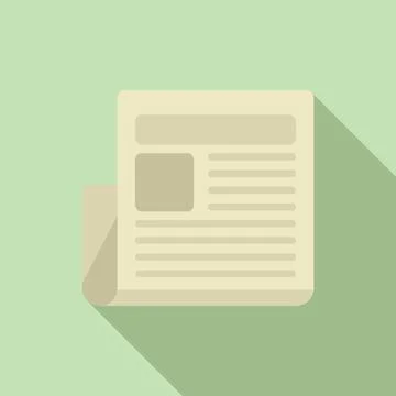 Newspaper icon flat vector. Camera press Stock Illustration