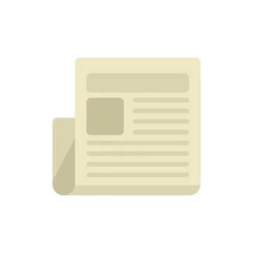 Newspaper icon flat vector. Camera press Stock Illustration