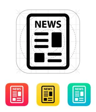Newspaper icon Stock Illustration