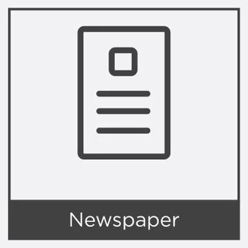 Newspaper icon isolated on white background Free Stock Illustration