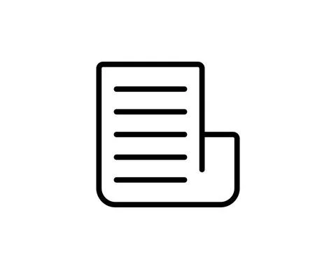 Newspaper icon thin line for web and mobile, modern minimalistic flat design. Stock Illustration