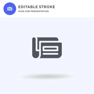 Newspaper icon vector, filled flat sign, solid pictogram isolated on white, l Illustrazione stock