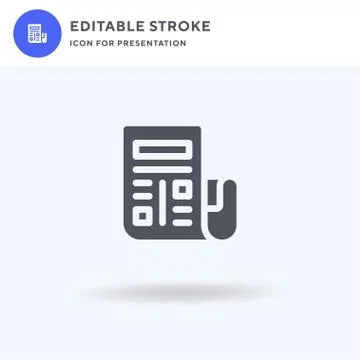 Newspaper icon vector, filled flat sign, solid pictogram isolated on white, logo Stockillustratie