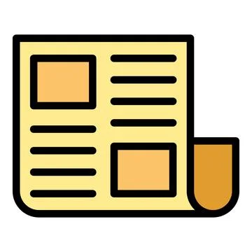 Newspaper icon vector flat Stock Illustration