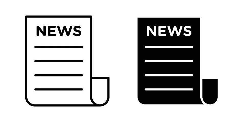 Newspaper icon vector symbol graphics イラスト素材