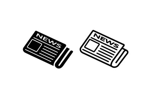 Newspaper icons set on white . Vector illustration. Stock Illustration