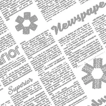 Newspaper illustration. Background pattern. Imitation of newspaper. Stock Illustration