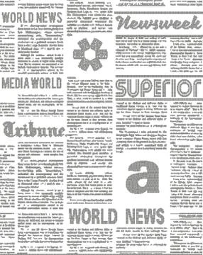 Newspaper illustration. Background pattern. Imitation of newspaper. Stock-Illustration