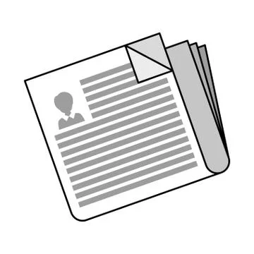 Newspaper information document isolated icon Stock Illustration