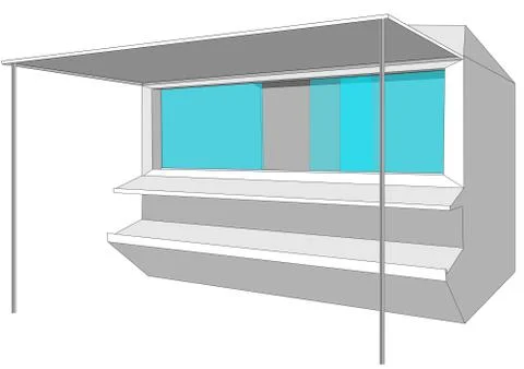 Newspaper kiosk Stock Illustration