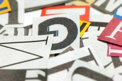 Newspaper letters background Stock Photos