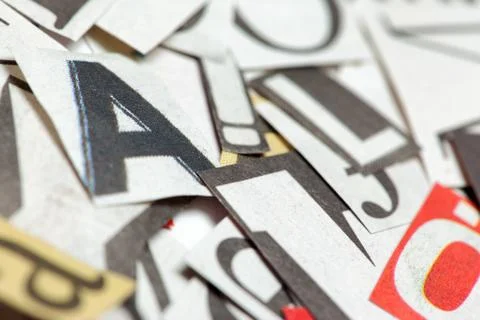 Newspaper letters background Stock Photos