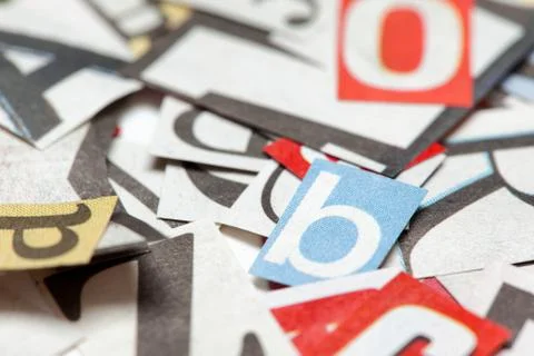Newspaper letters background Stock Photos