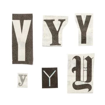 Newspaper letters Stock Photos