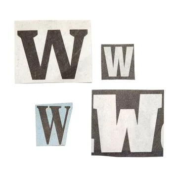 Newspaper letters Stock Photos