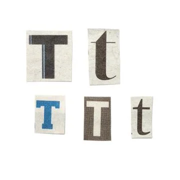Newspaper letters Stock Photos