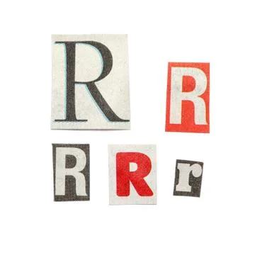 Newspaper letters Stockfoto's