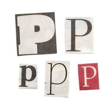 Newspaper letters Stock Photos
