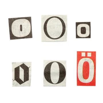 Newspaper letters Foto stock